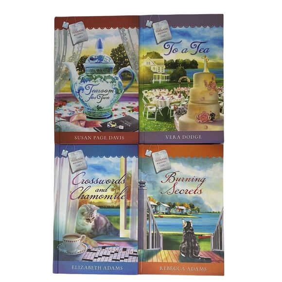 4 Tearoom Mysteries Guideposts Hardcover Books 1 3 4 5 Burning Secrets Crossword - Picture 1 of 8